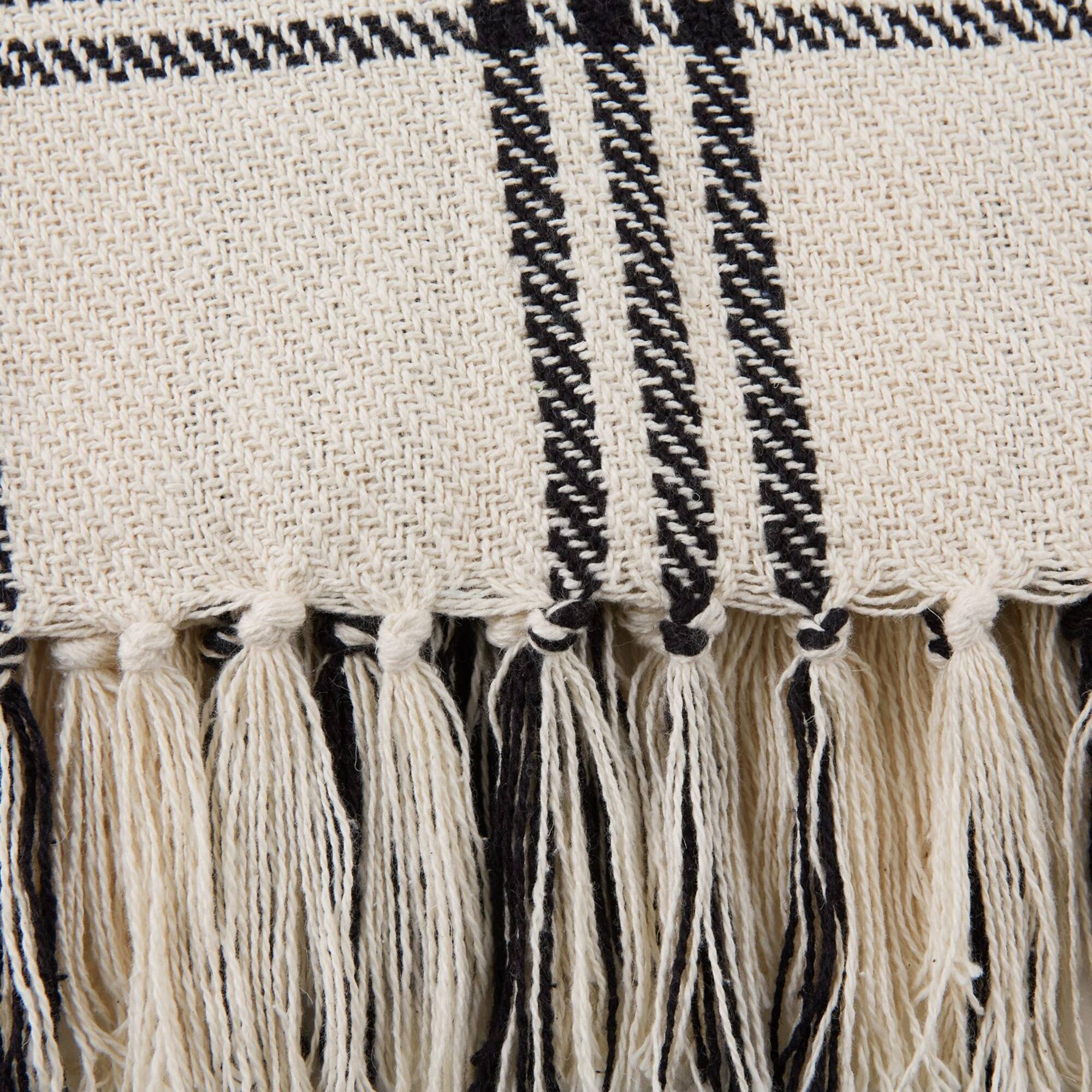 DII® Black Modern Farmhouse Plaid Throw